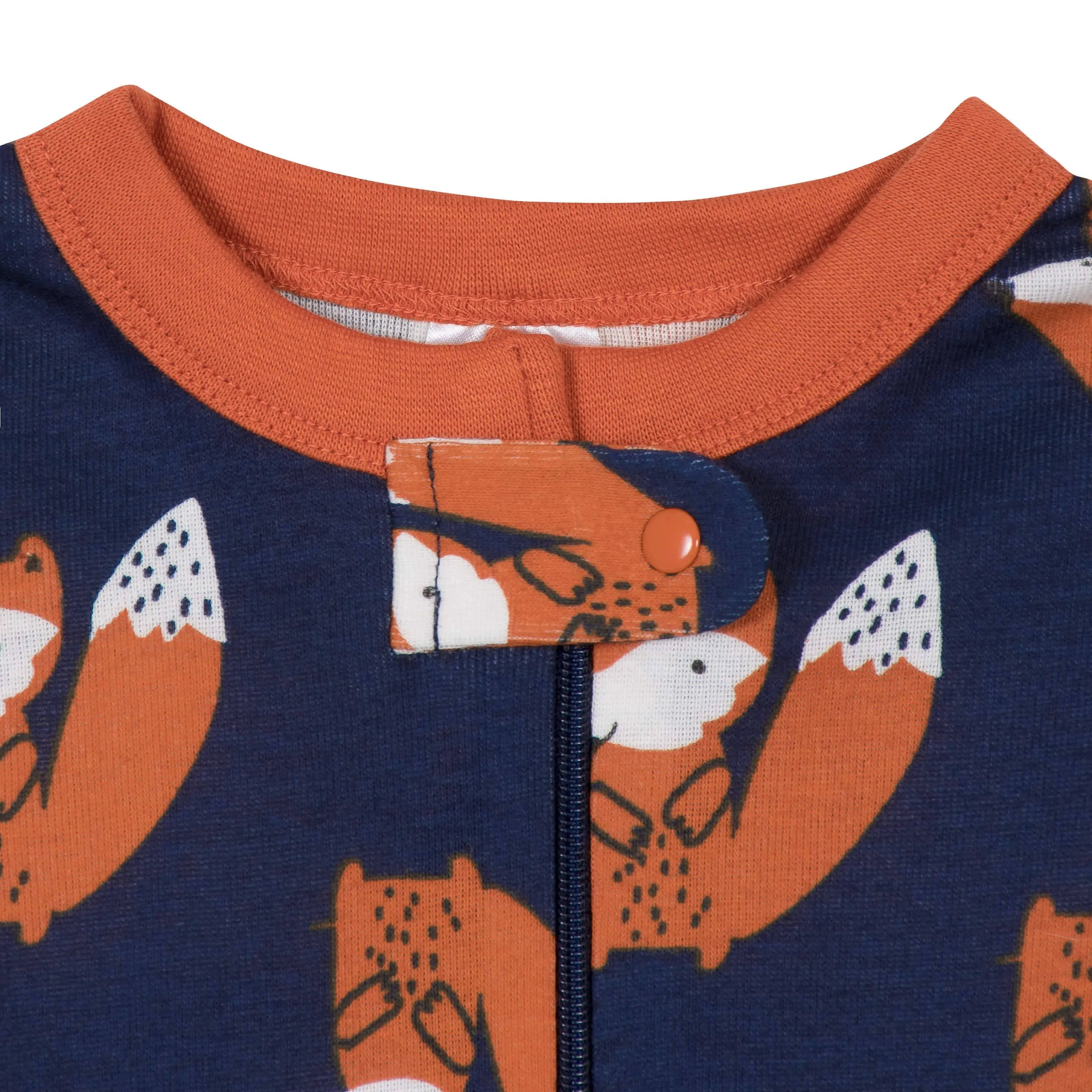 2-Pack Baby & Toddler Boys Fox Snug Fit Footed Cotton Pajamas