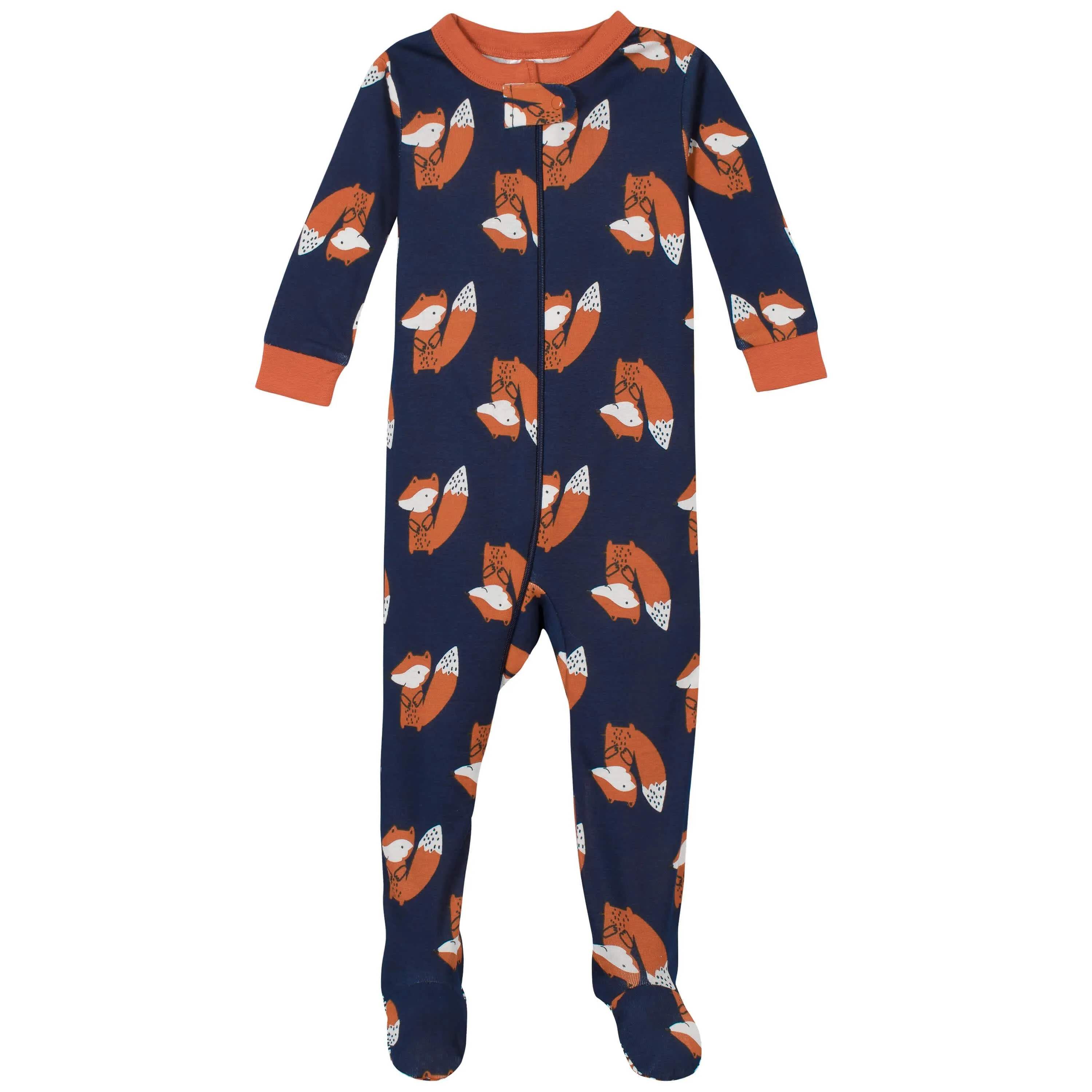 2-Pack Baby & Toddler Boys Fox Snug Fit Footed Cotton Pajamas