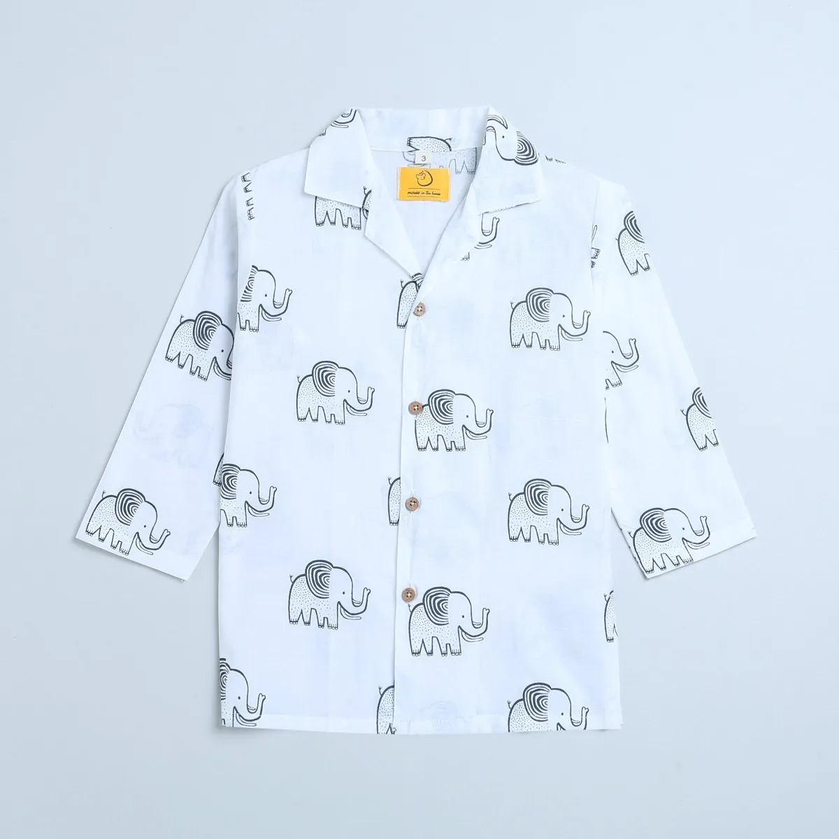 A Stomping Elephant- Unisex Kids Cotton Nightwear