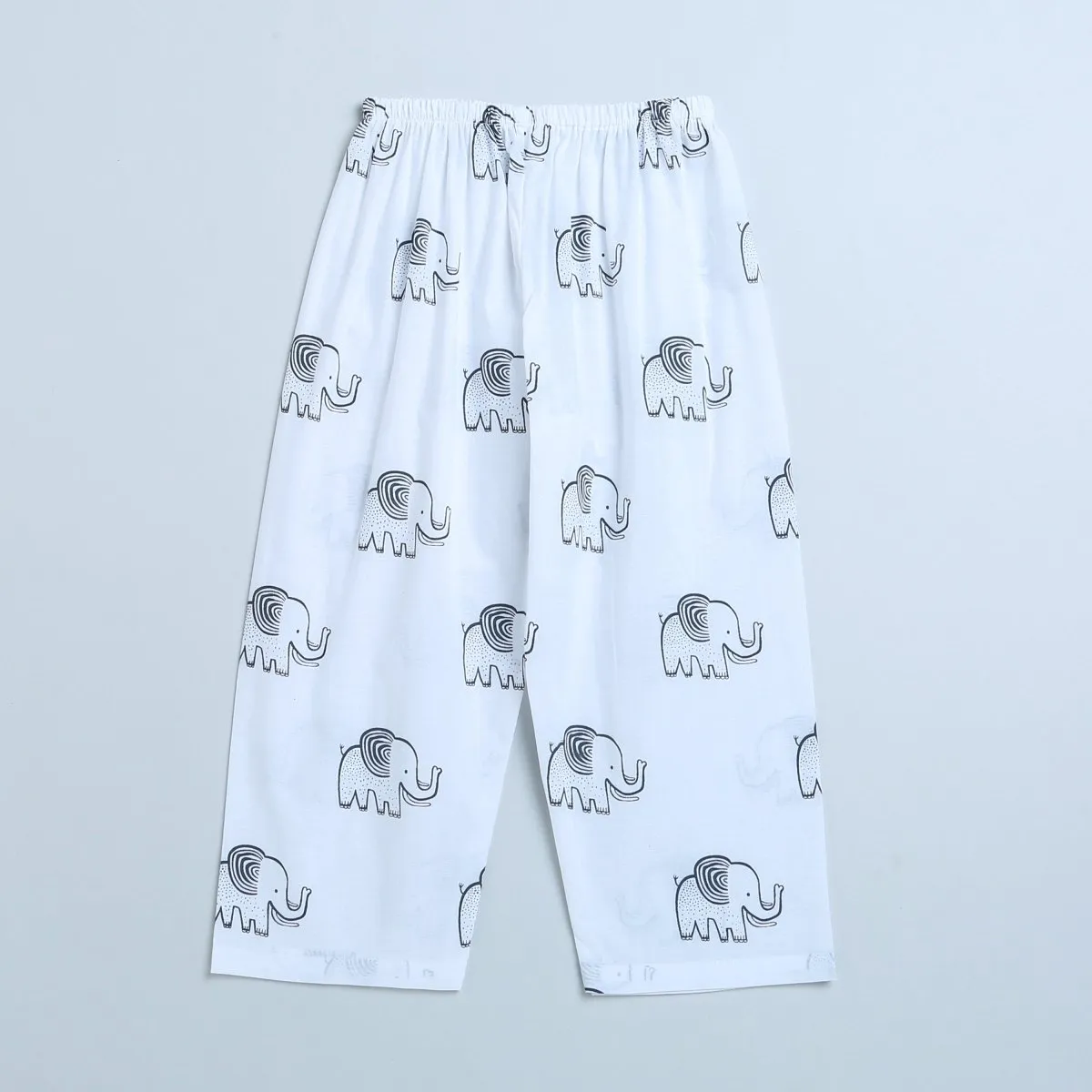 A Stomping Elephant- Unisex Kids Cotton Nightwear