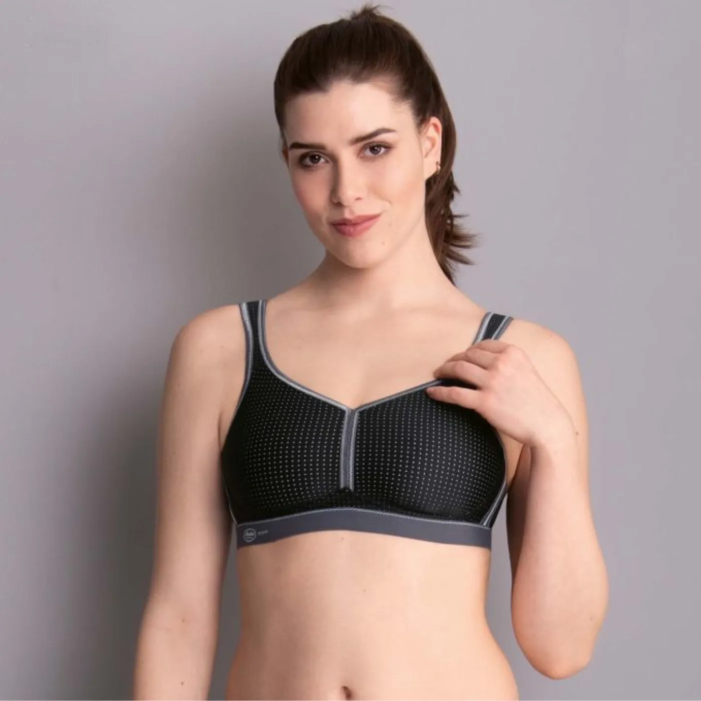 Anita Performance Maximum Support Sports Bra | Black & Grey