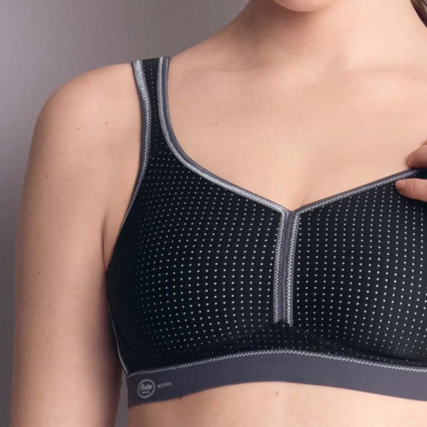 Anita Performance Maximum Support Sports Bra | Black & Grey