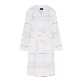 Bathrobe - White/Oxford Tan