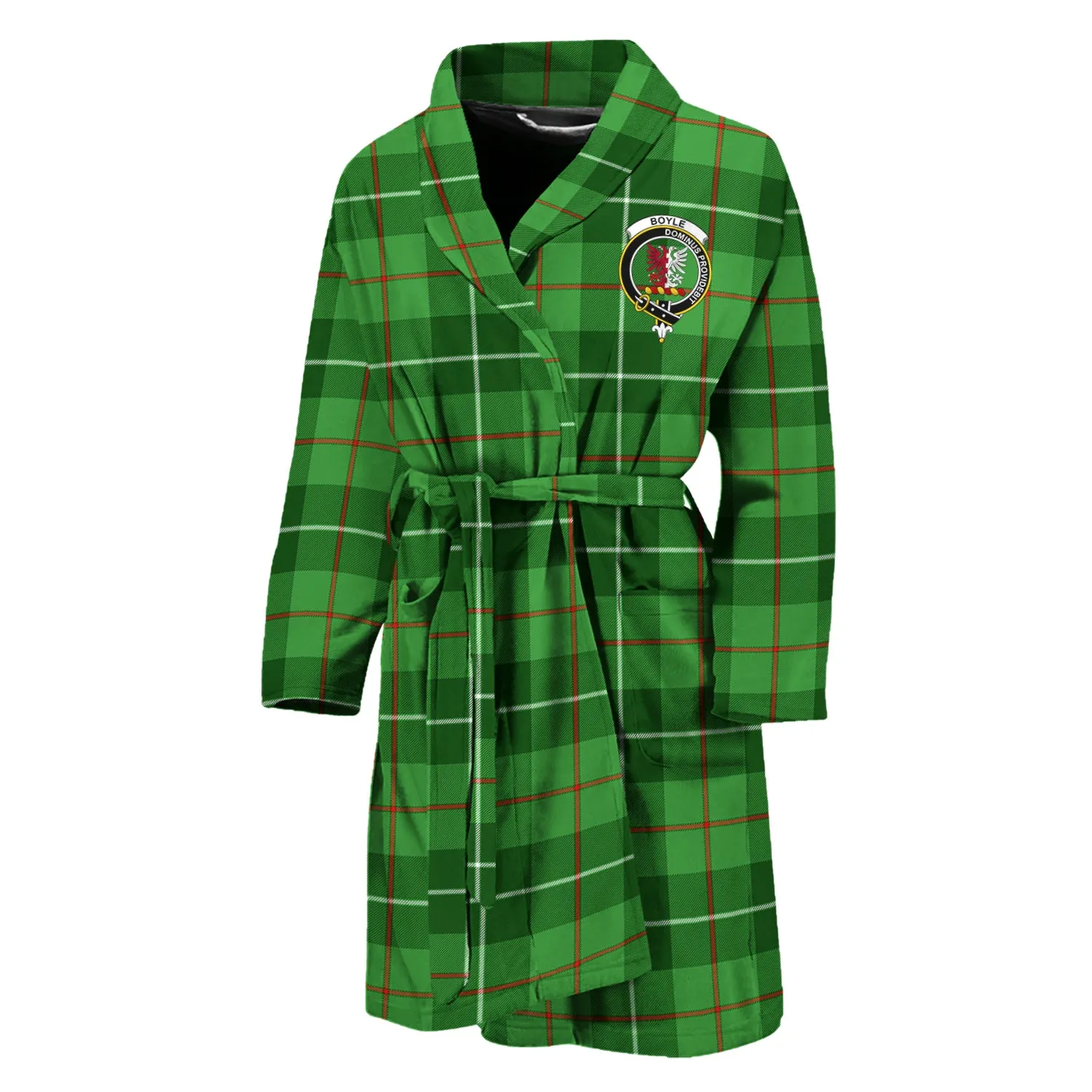 Boyle Tartan Bathrobe with Family Crest