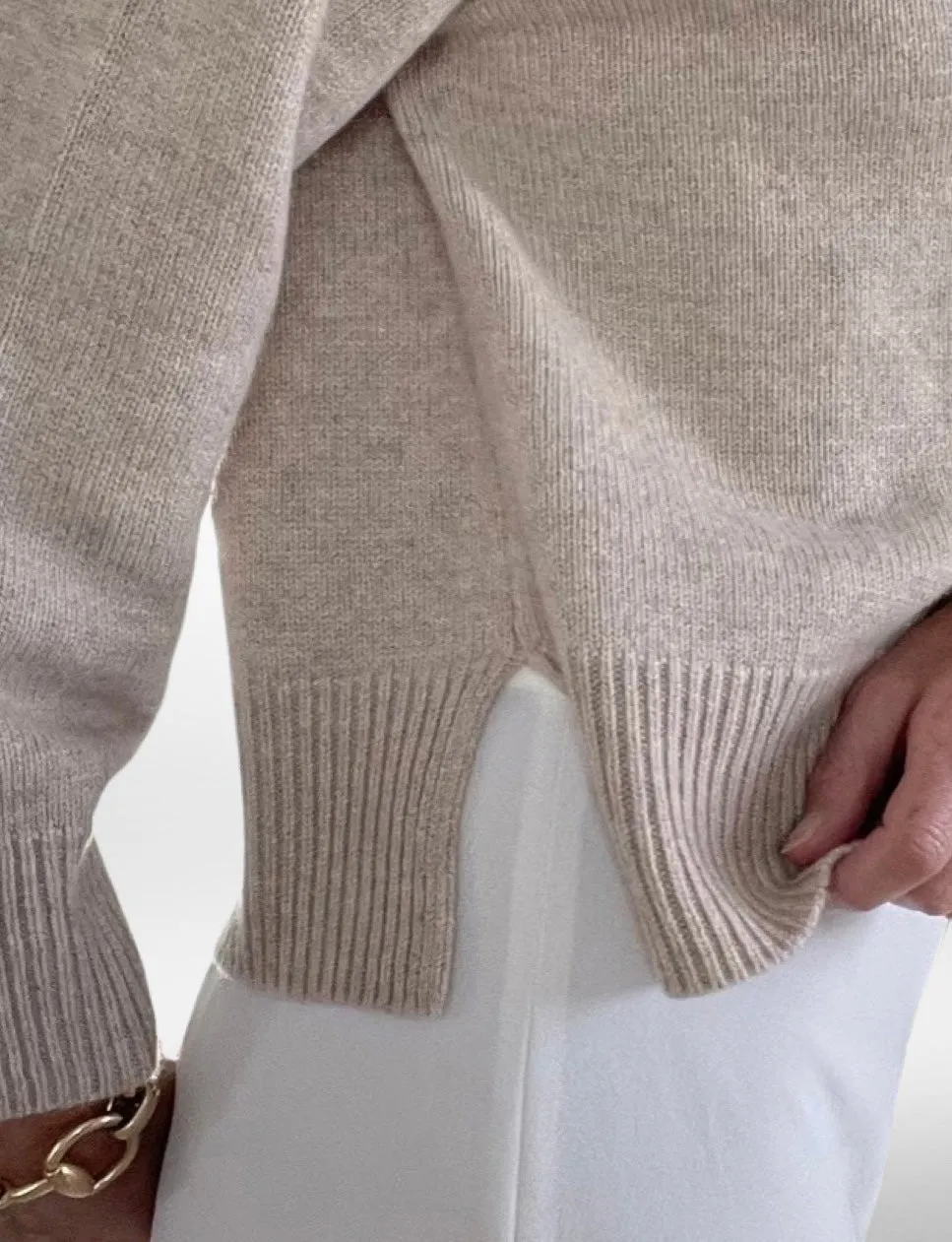 Burch Tan Cashmere Turtleneck