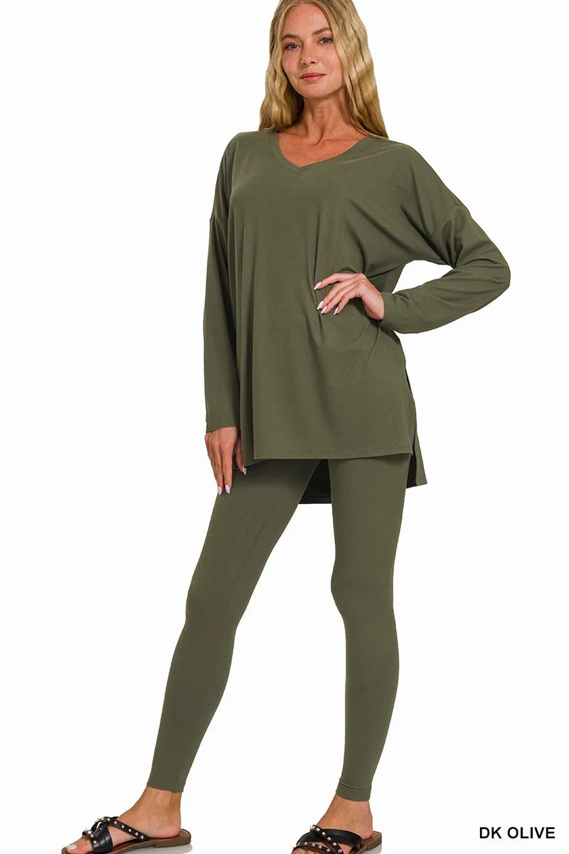 Buttery Soft Loungewear Set - V-Neck