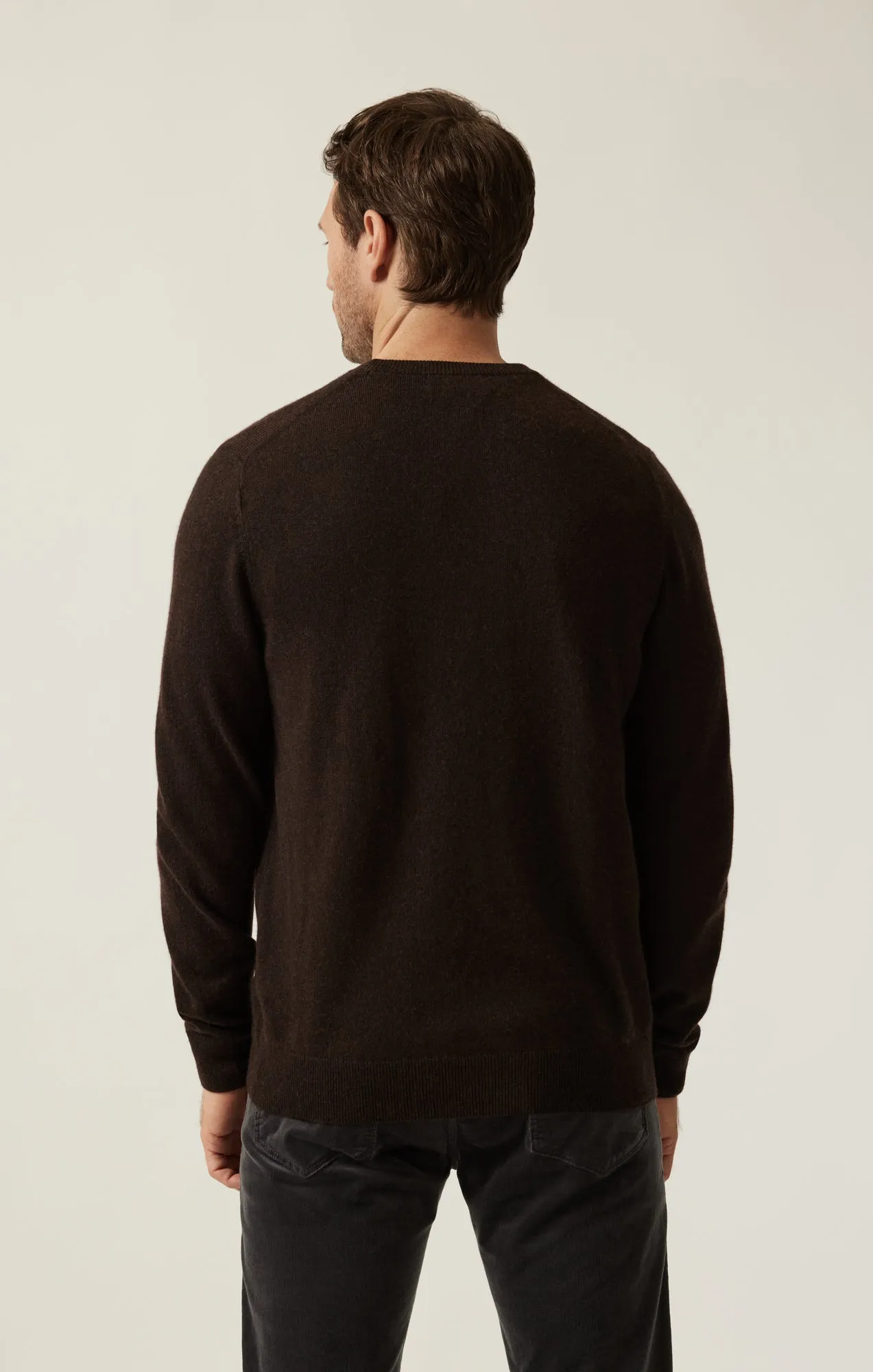 Cashmere Crew Neck Sweater In Brown