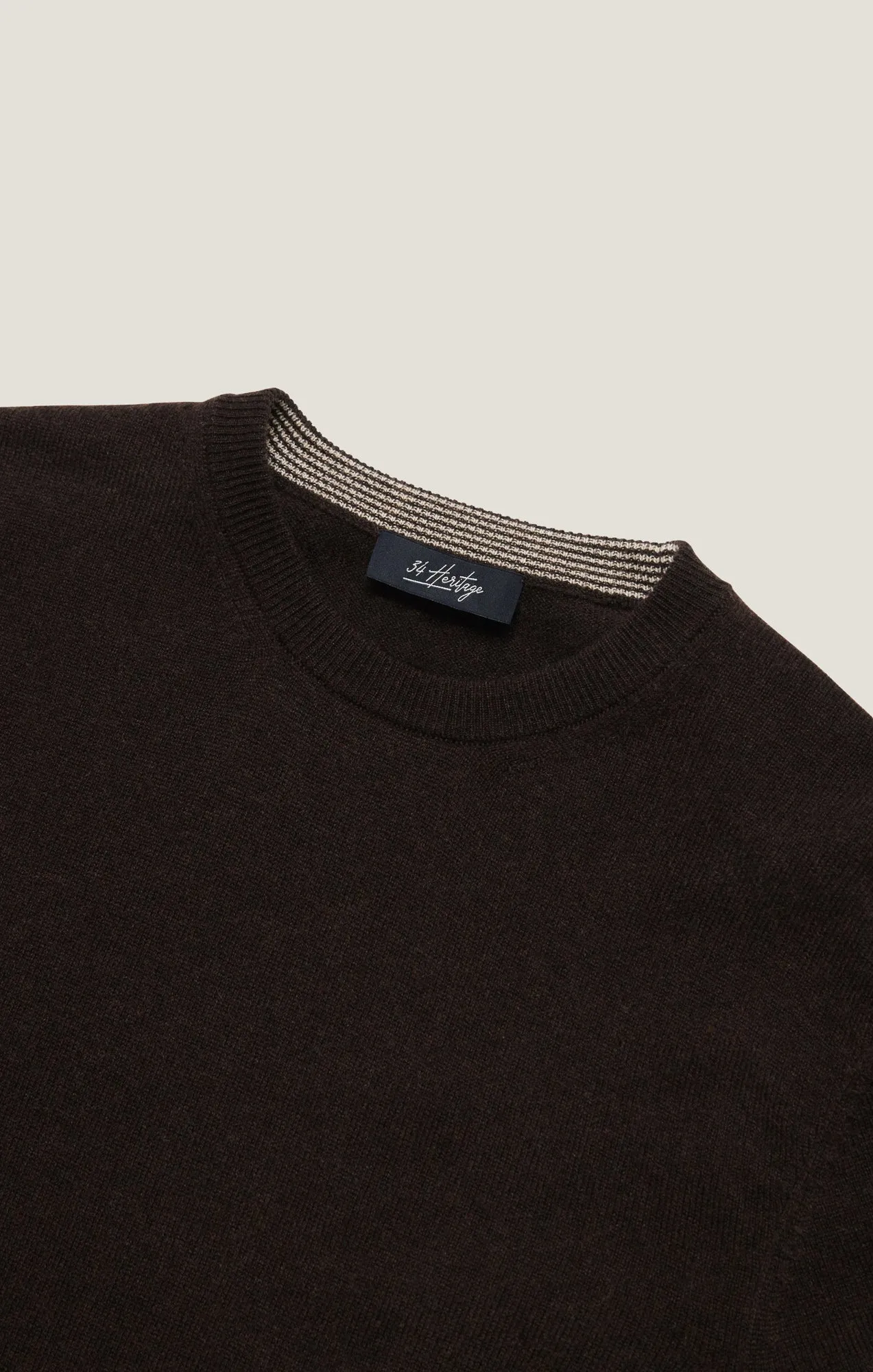 Cashmere Crew Neck Sweater In Brown