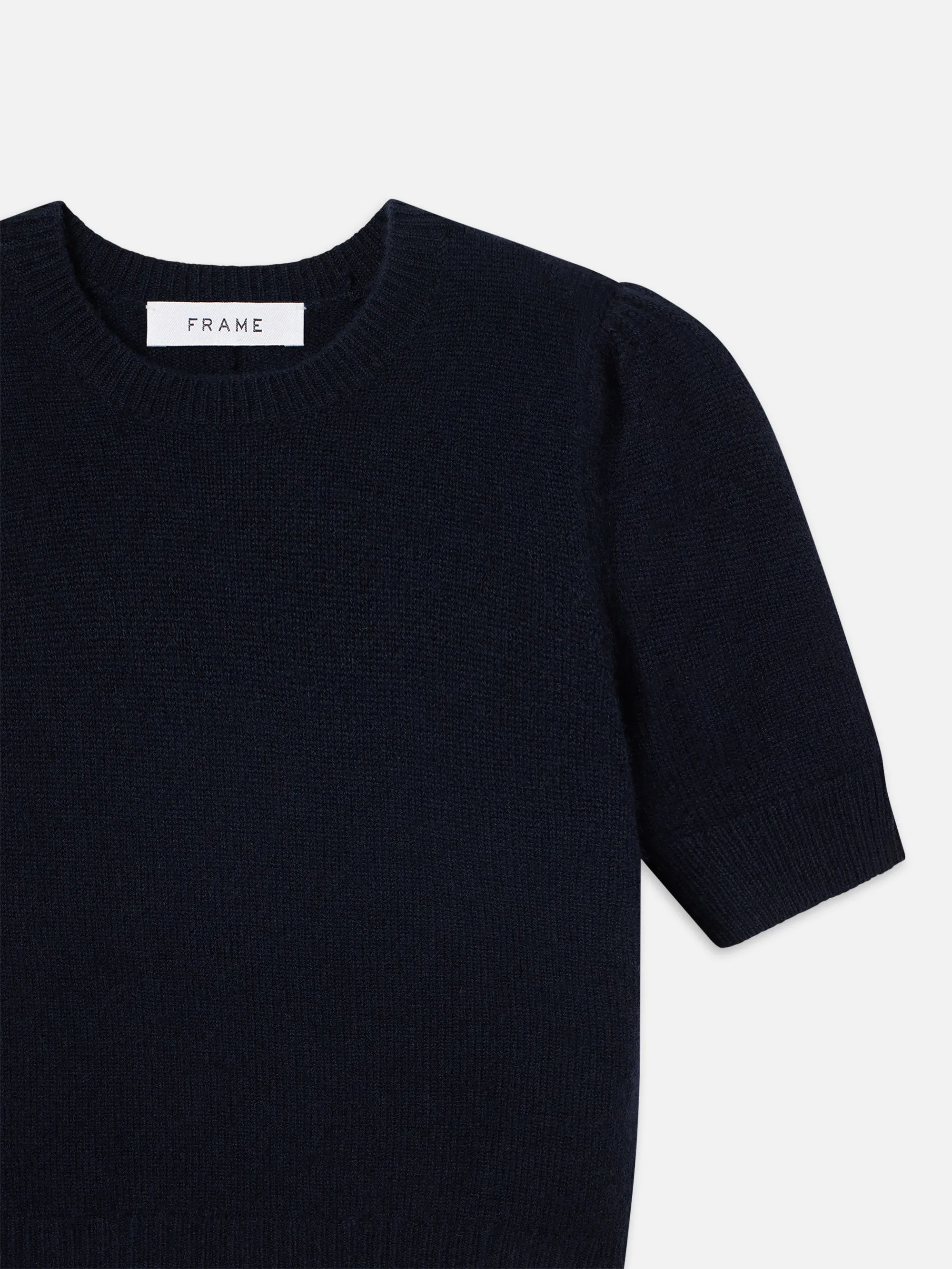 Cashmere Gathered Sweater -- Navy