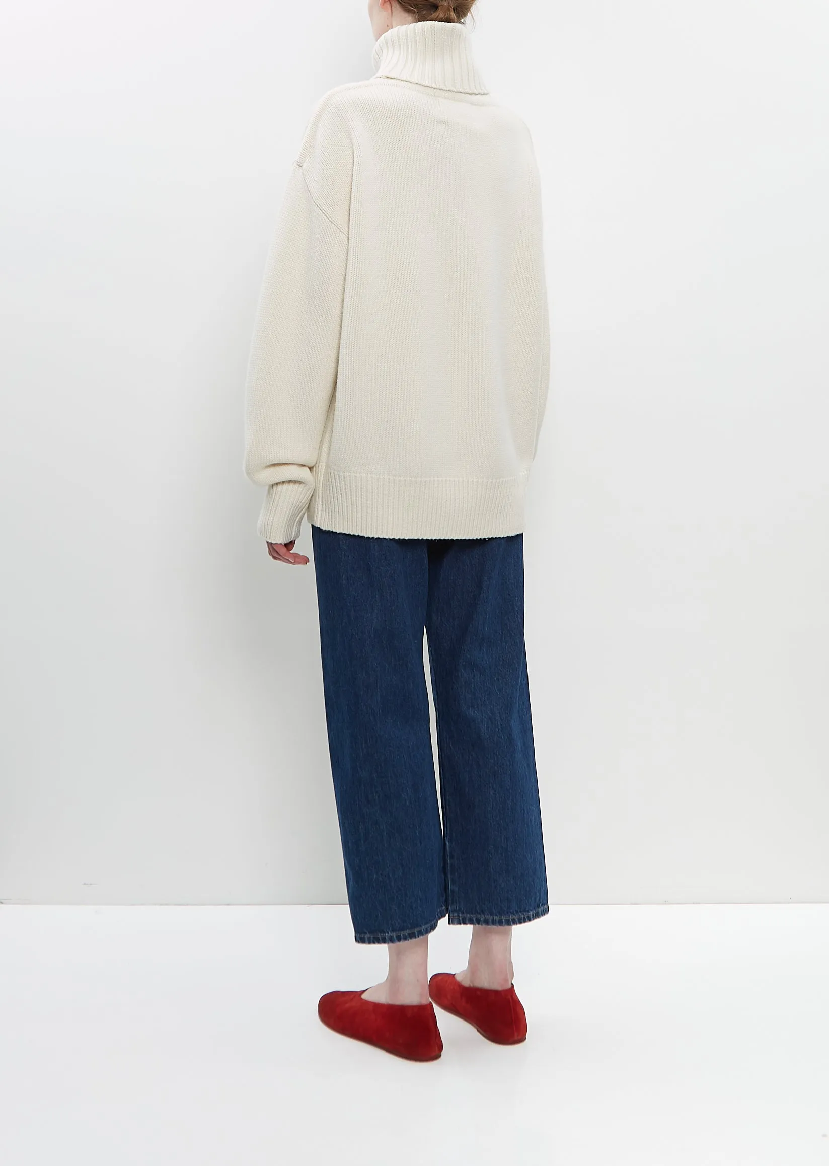 Cashmere n°20 Oversize Xtra Sweater — Chalk