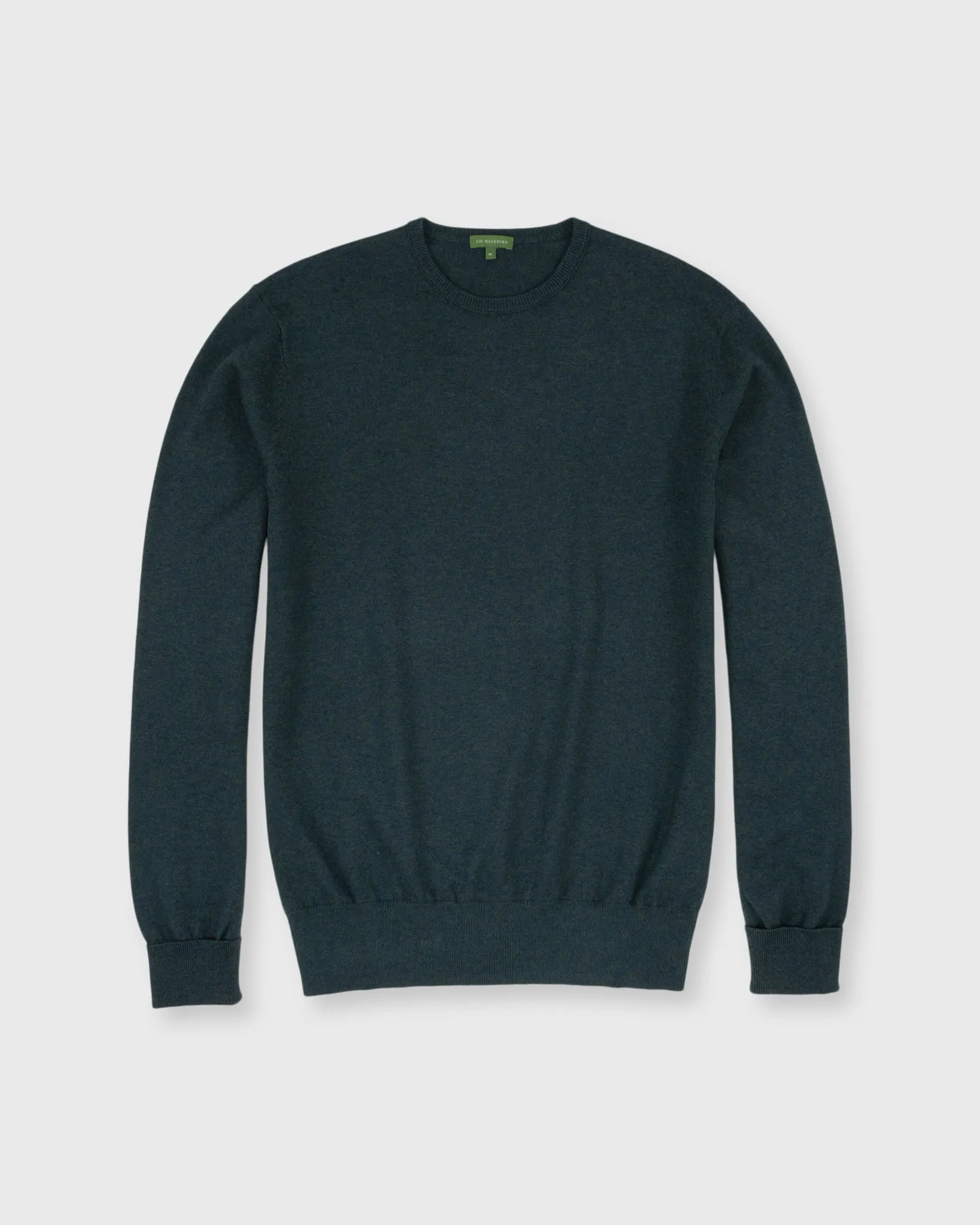 Casual Crewneck Sweater in Seamoss Cotton/Cashmere