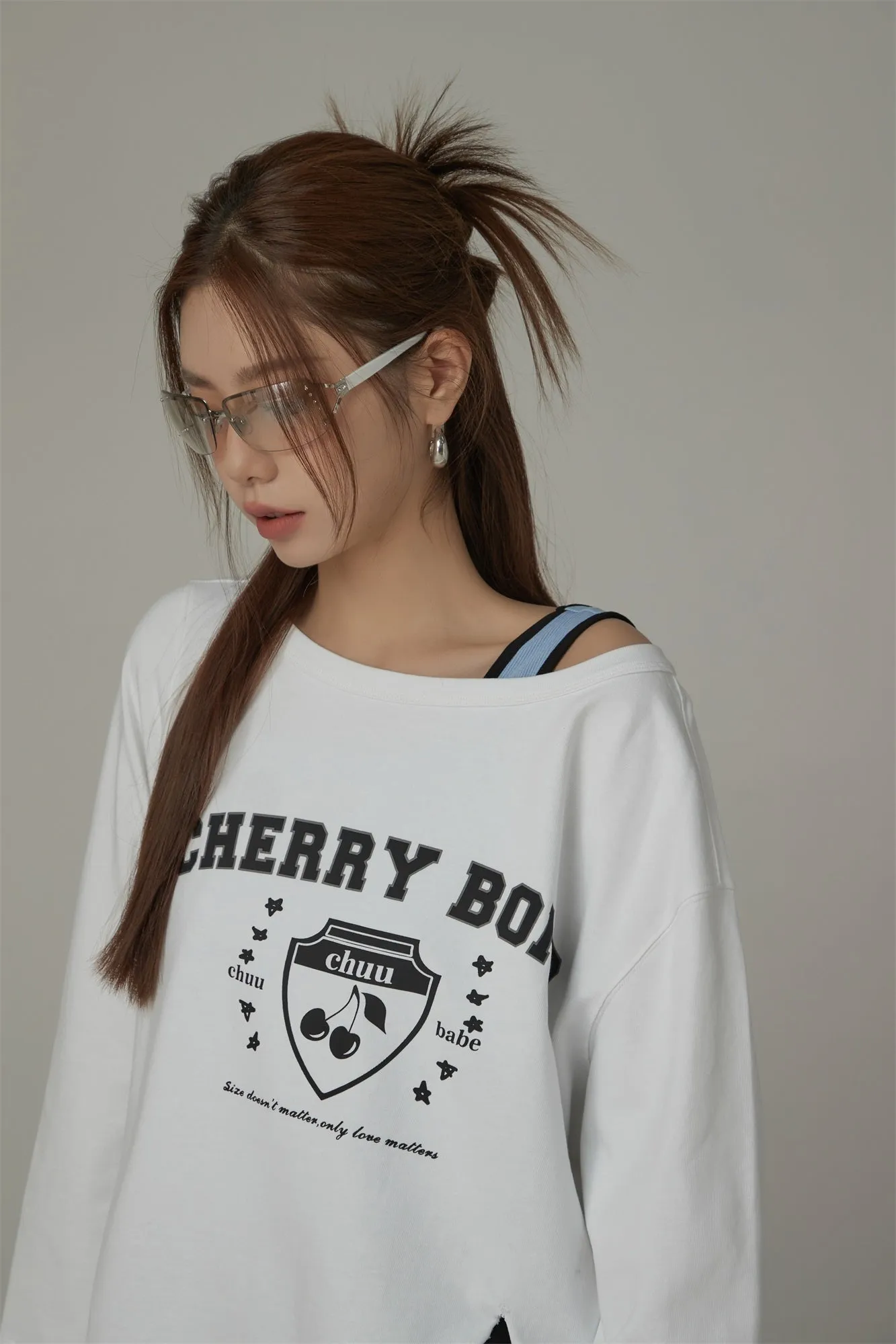 Cherry Bomb Split Loose Fit T-Shirt