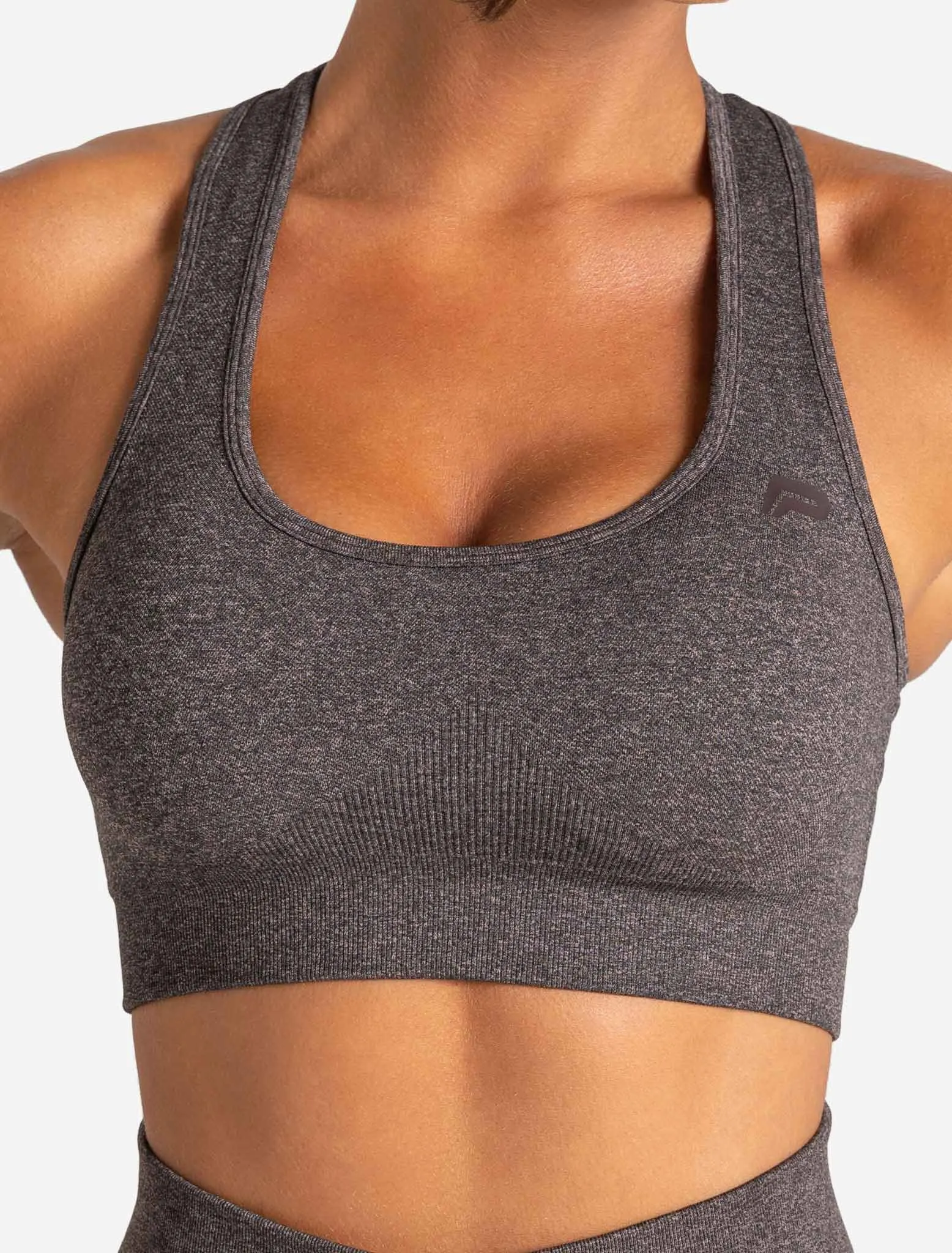 Core Seamless Sports Bra - Brown Marl