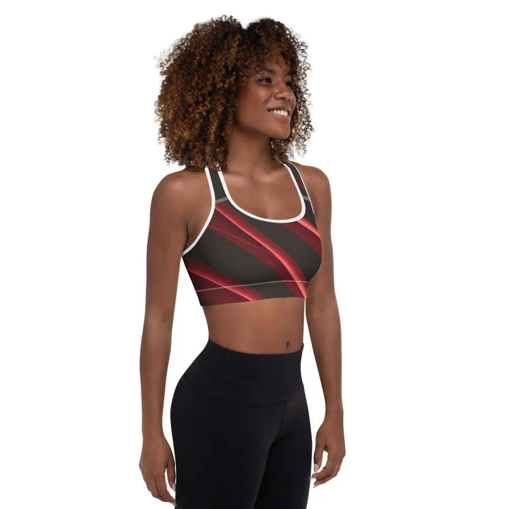 Crimson Padded Sports Bra