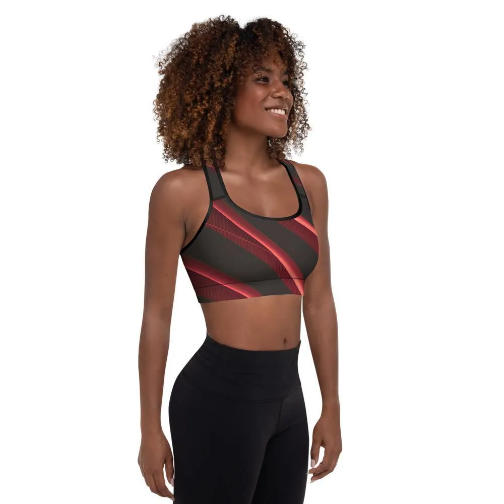 Crimson Padded Sports Bra