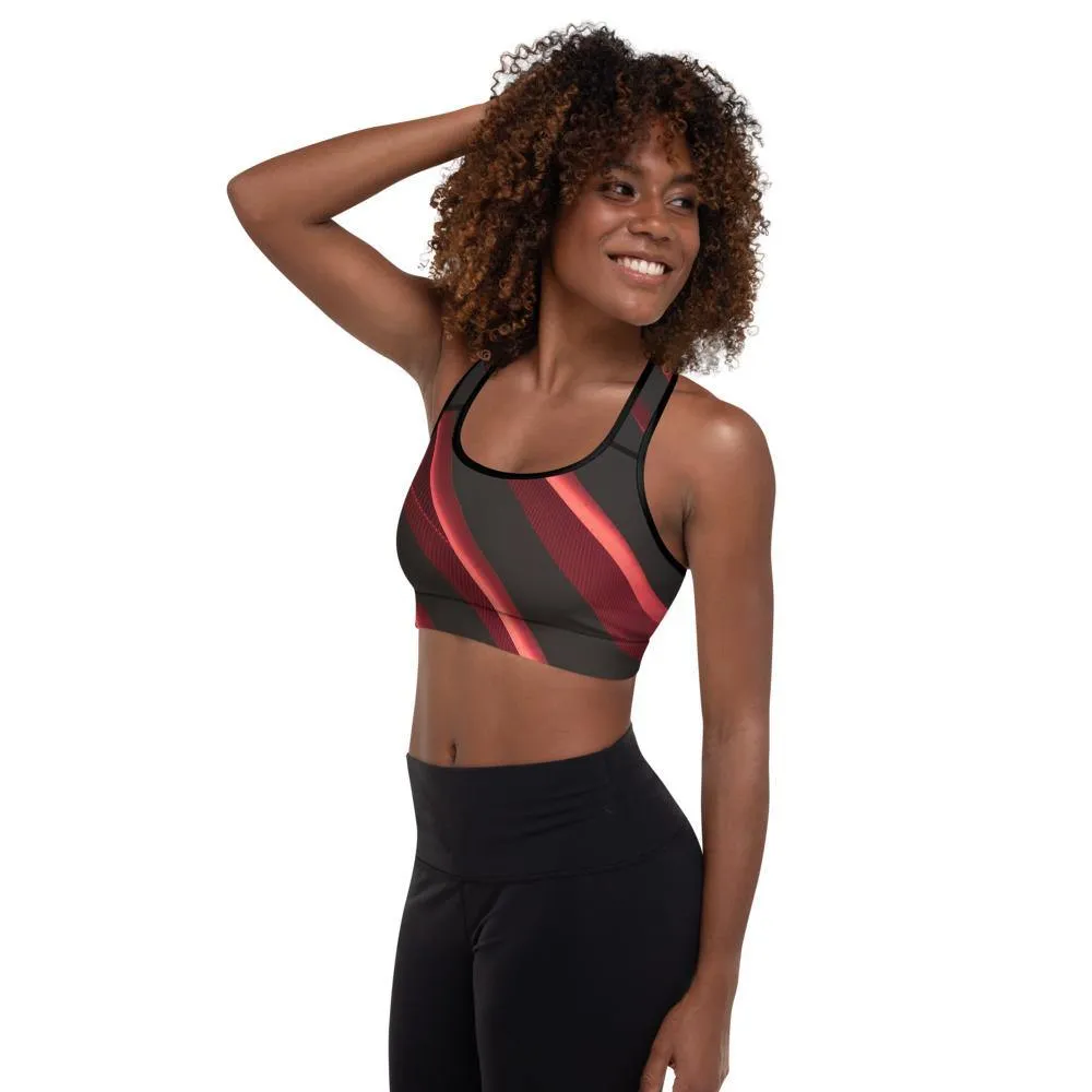 Crimson Padded Sports Bra