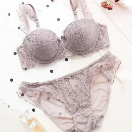 Cute Sexy Underwear Deep V Lace Embroidery Bra