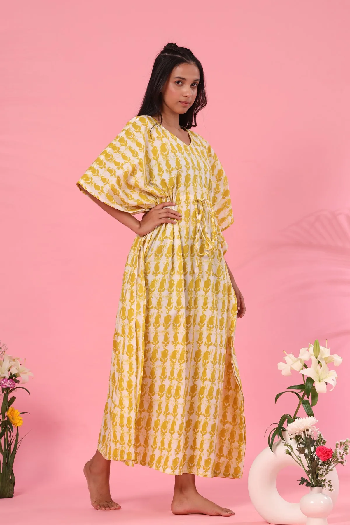 Daabu on Mustard Kaftan