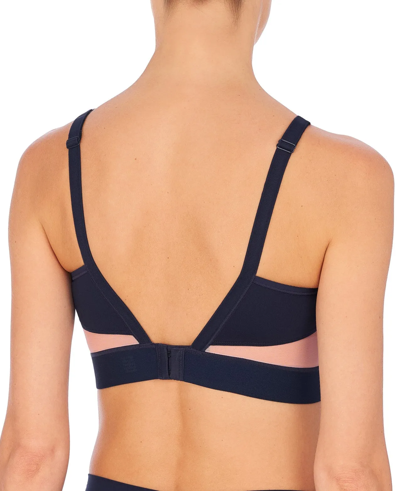 GRAVITY Contour Underwire Sports Bra in Navy/Antique Peach