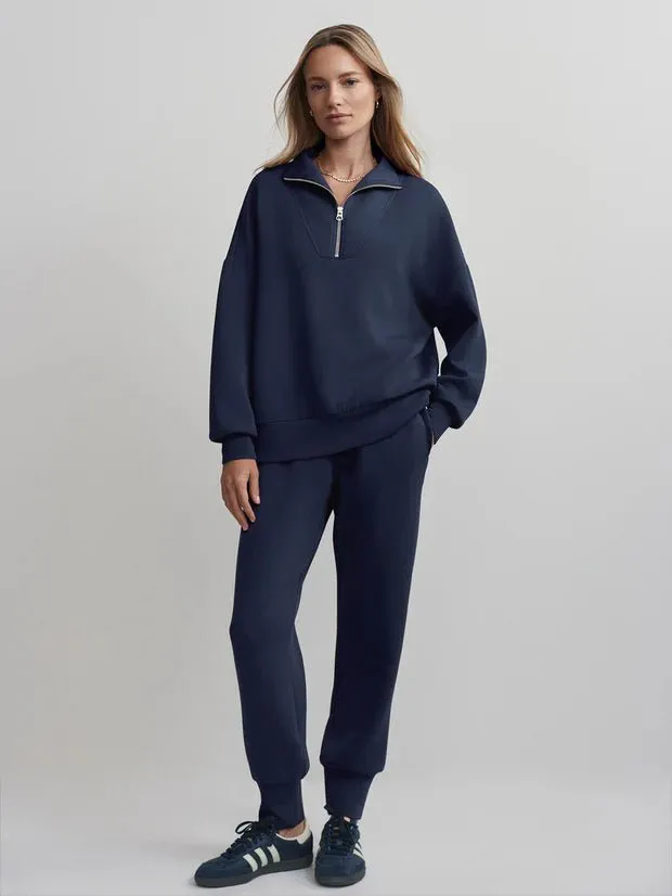 Hawley Half Zip Sweater Blue Nights