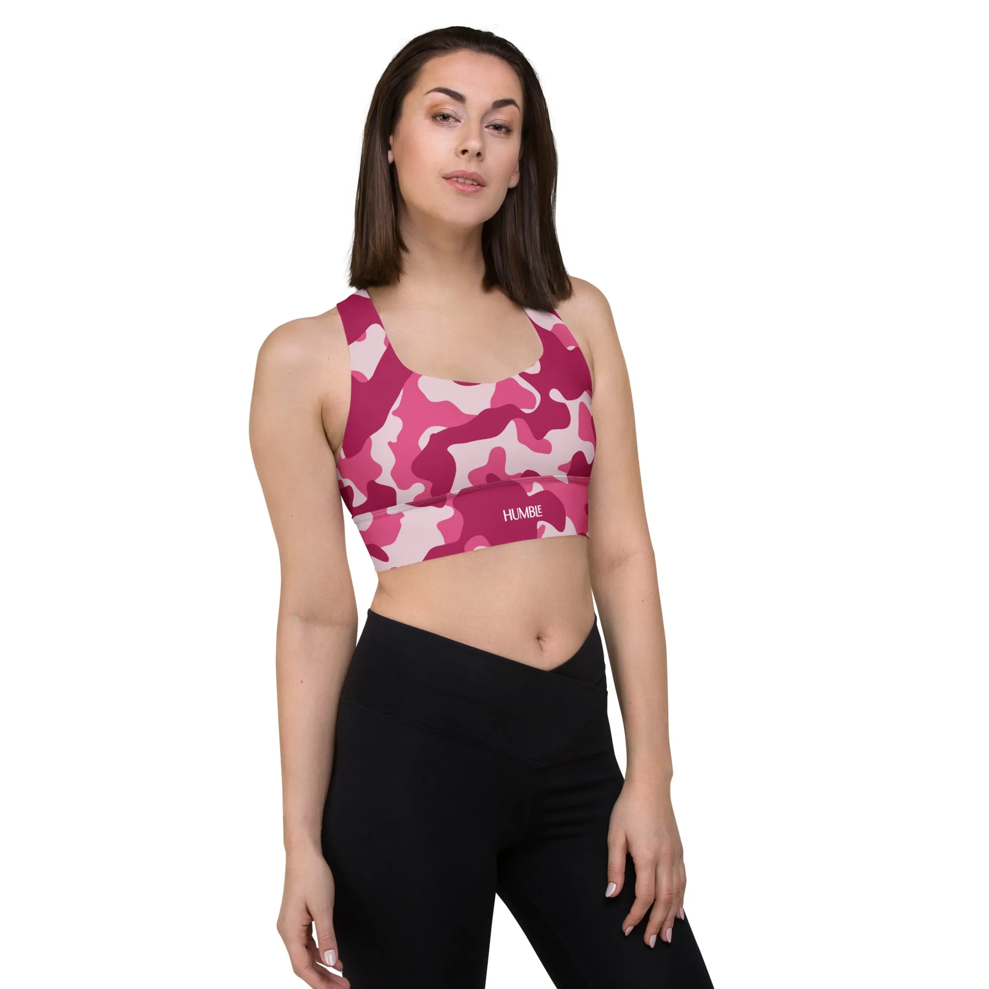 Humble Sportswear™ Army Pink Compression Sports Bra