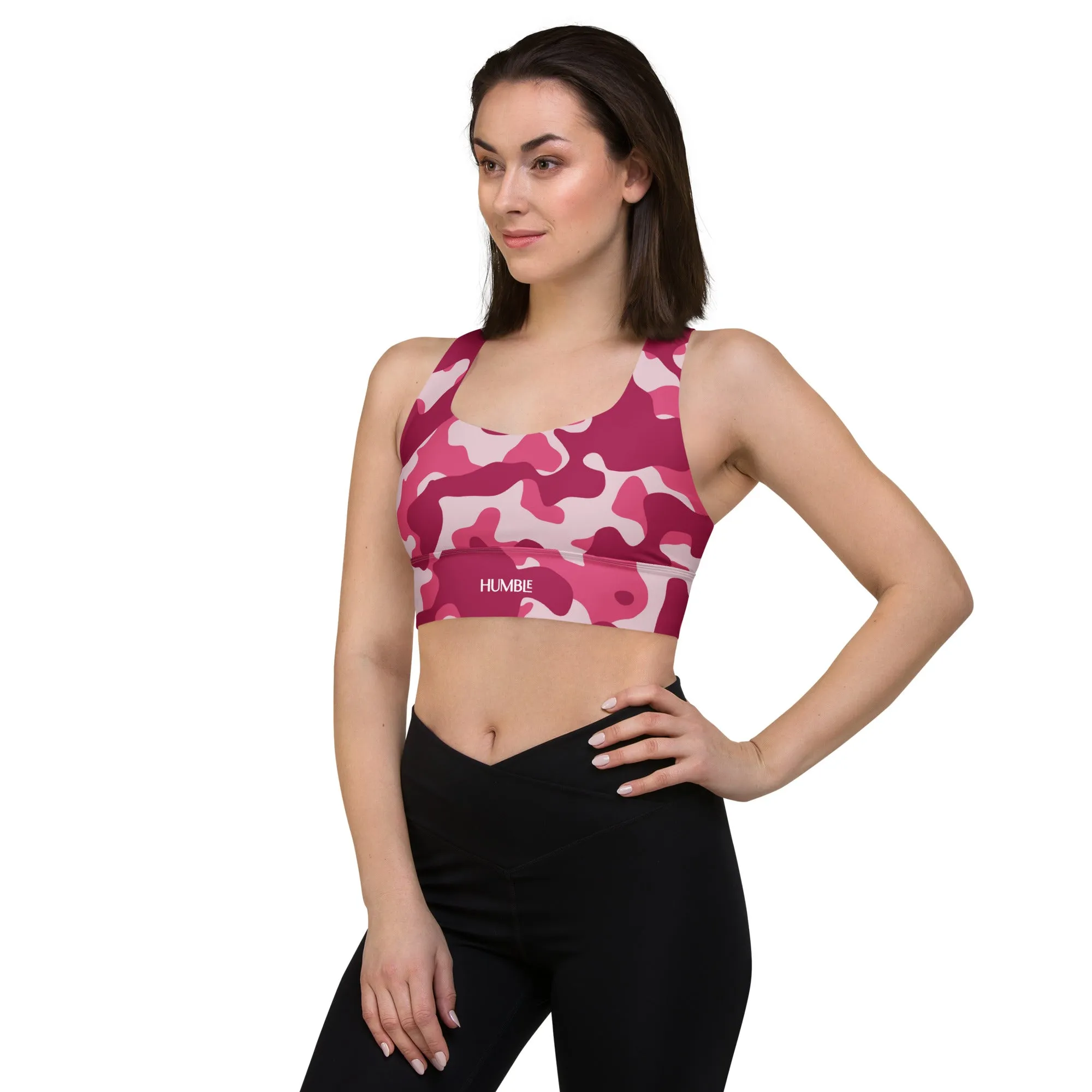 Humble Sportswear™ Army Pink Compression Sports Bra