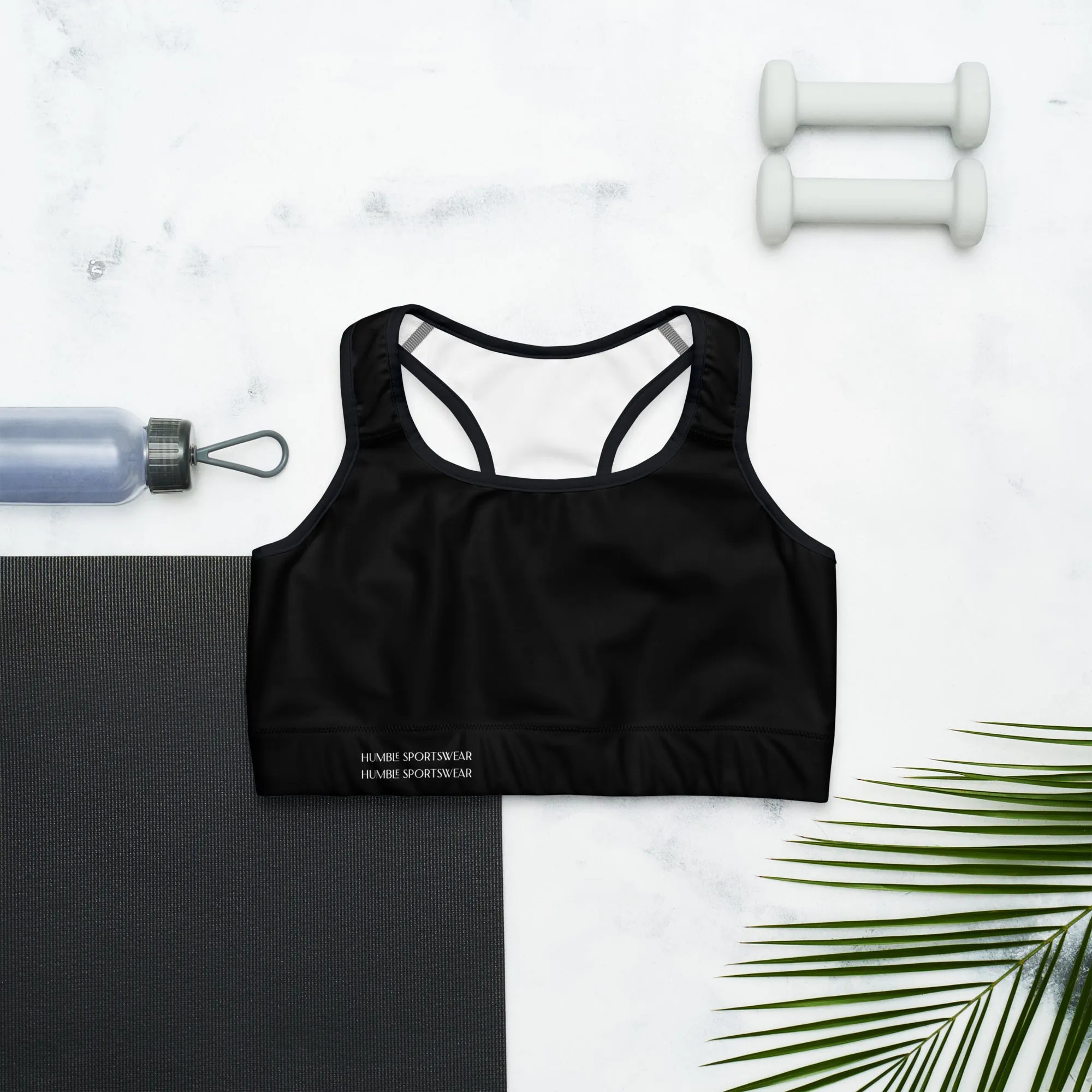 Humble Sportswear™ Pure Black Dri-Fit Sports Bra