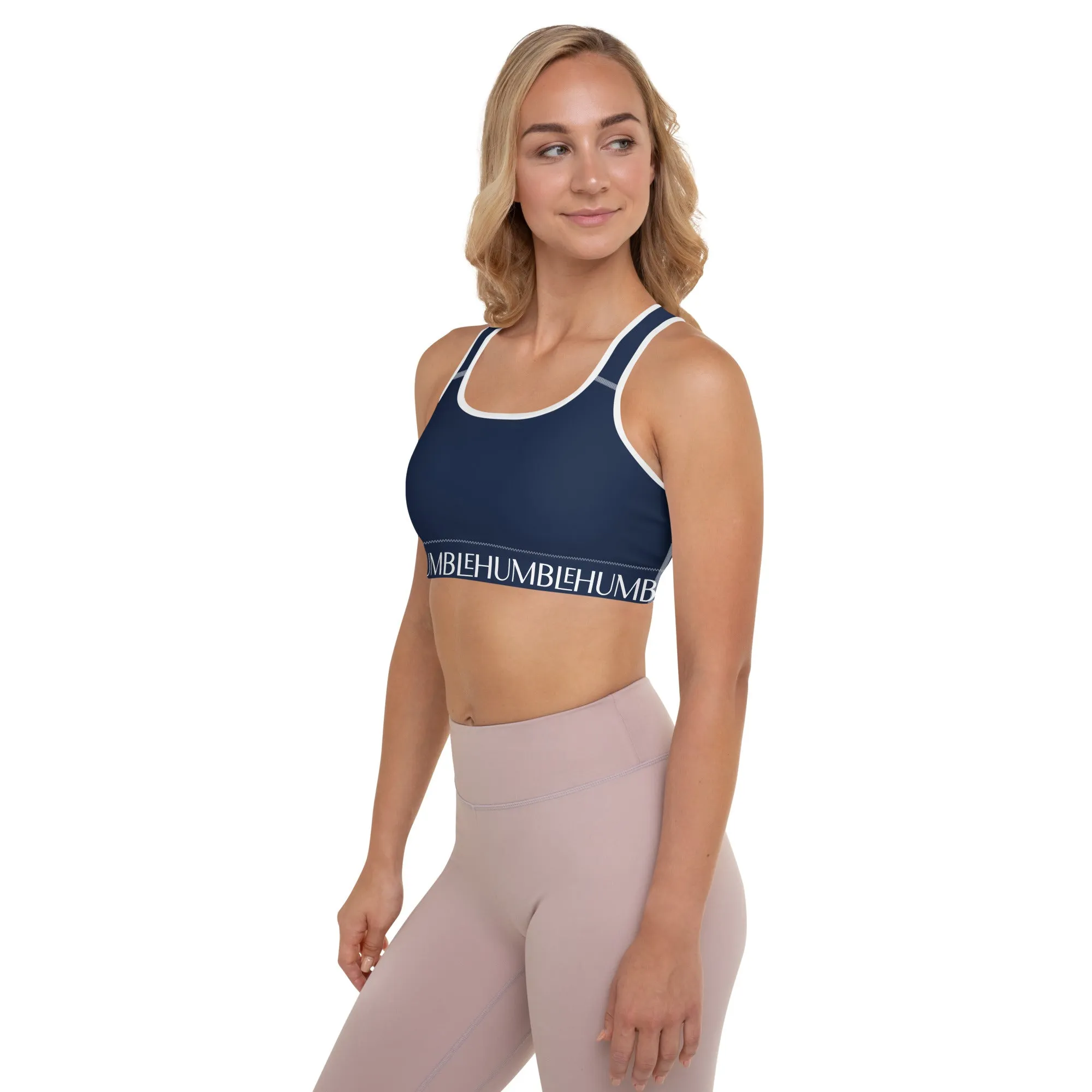 Humble Sportswear™ Trinity Navy Padded Dri-Fit Sports Bra