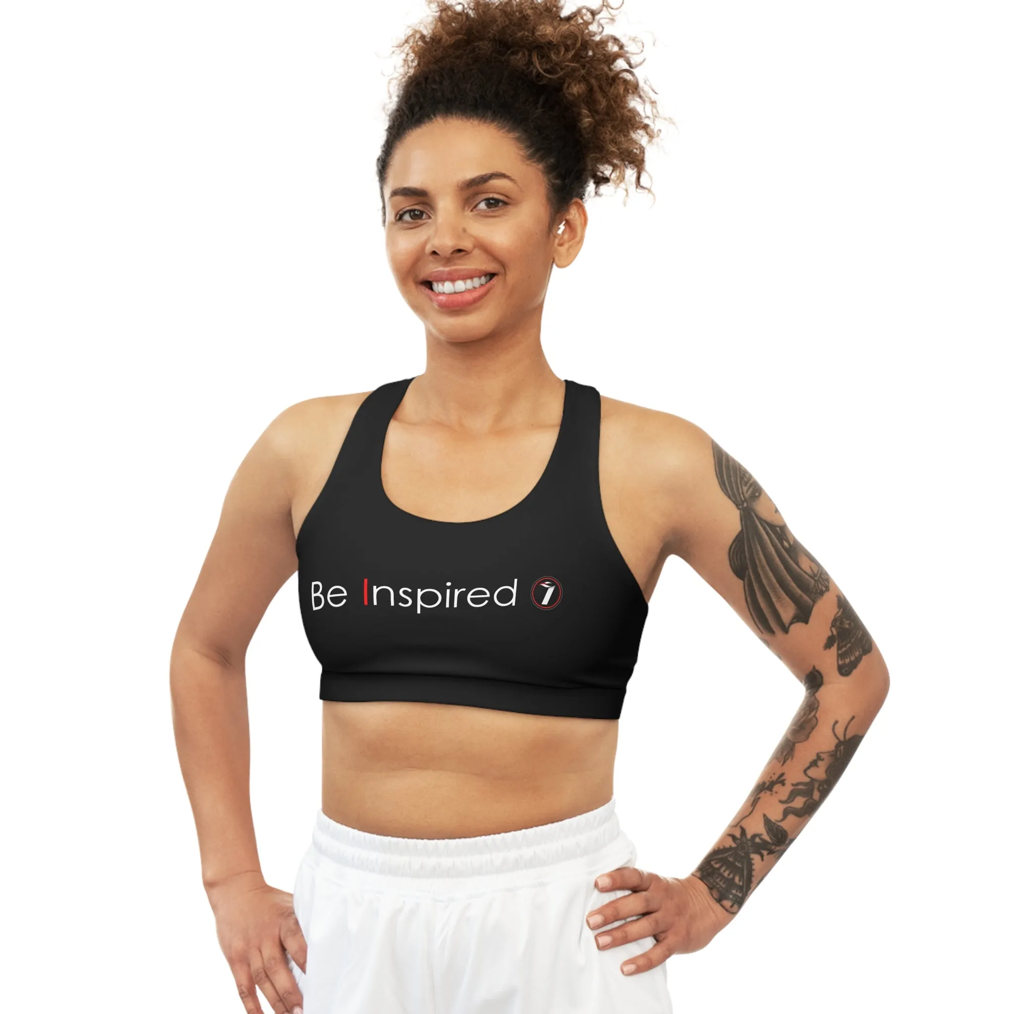 Inspire Wear "Be Inspired" Seamless Sports Bra (AOP)