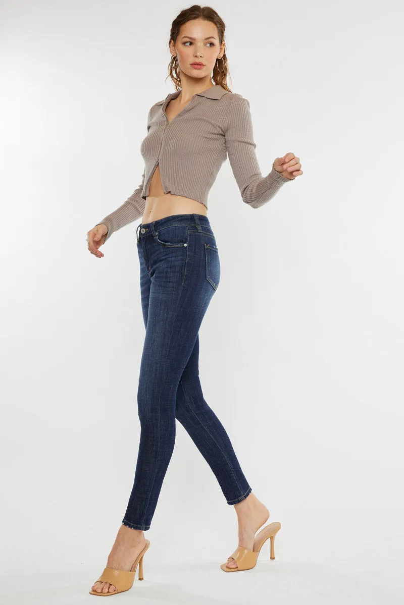 Kancan - Women's Mid Rise Super Skinny Jeans - Basic - KC7085