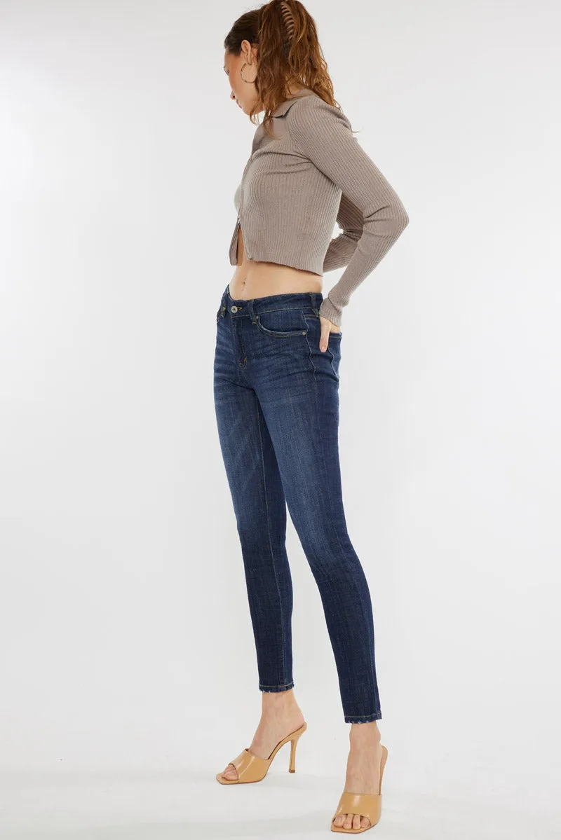 Kancan - Women's Mid Rise Super Skinny Jeans - Basic - KC7085