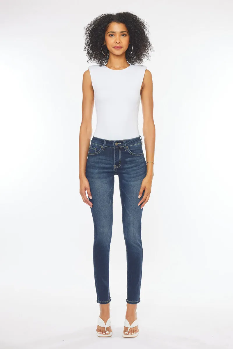 Kancan - Women's Mid Rise Super Skinny Jeans - Basic - KC7085