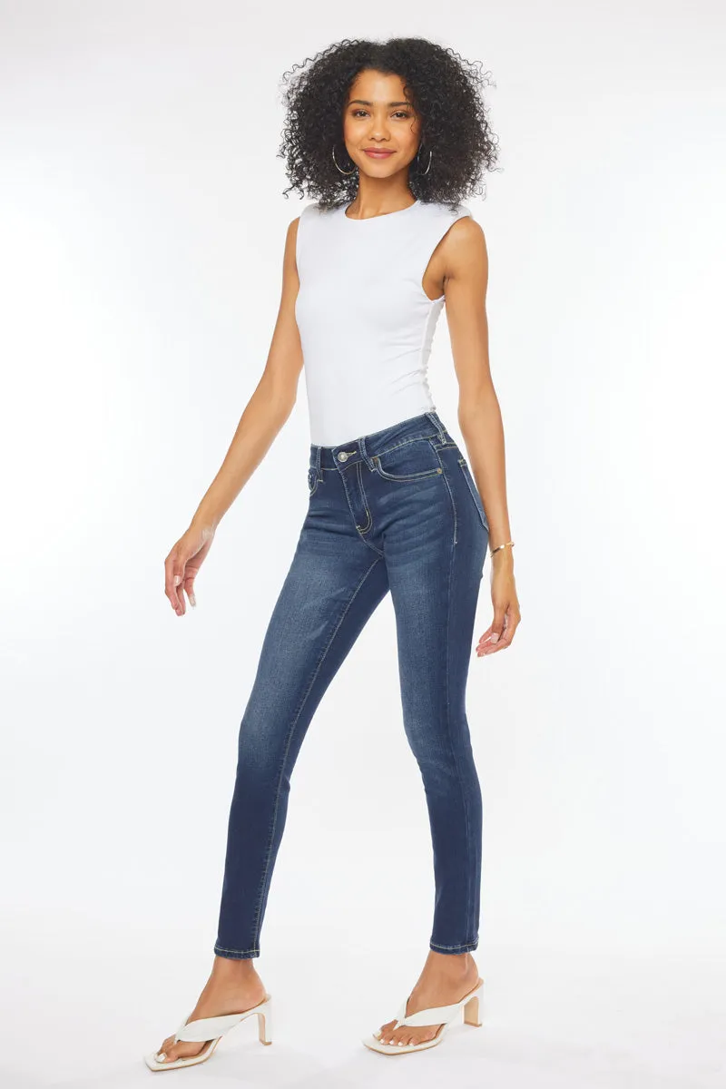 Kancan - Women's Mid Rise Super Skinny Jeans - Basic - KC7085