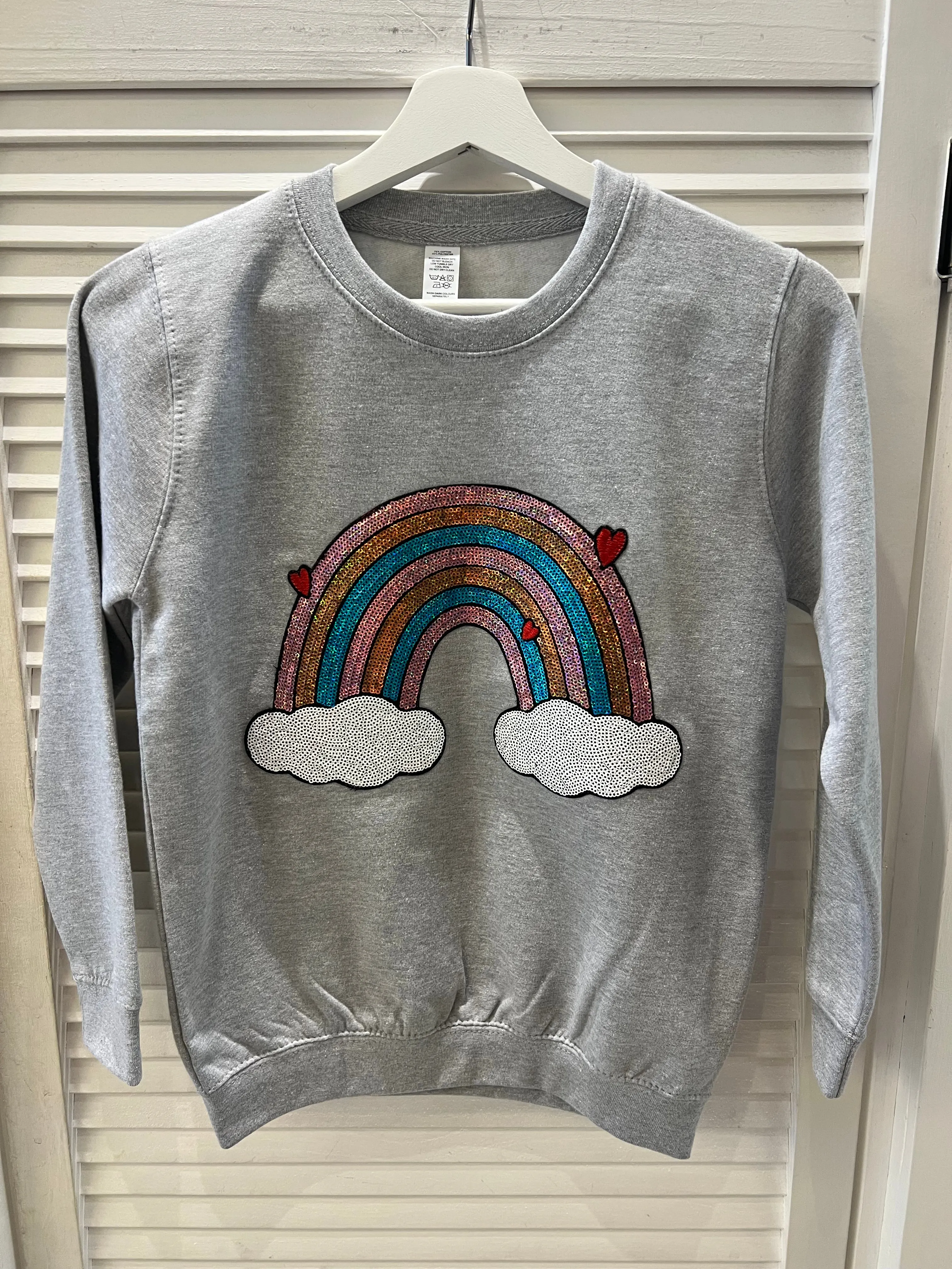 Kids Sequin Rainbow Sweatshirt