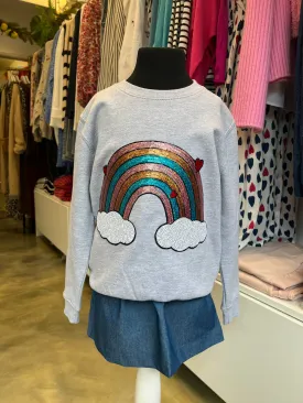 Kids Sequin Rainbow Sweatshirt