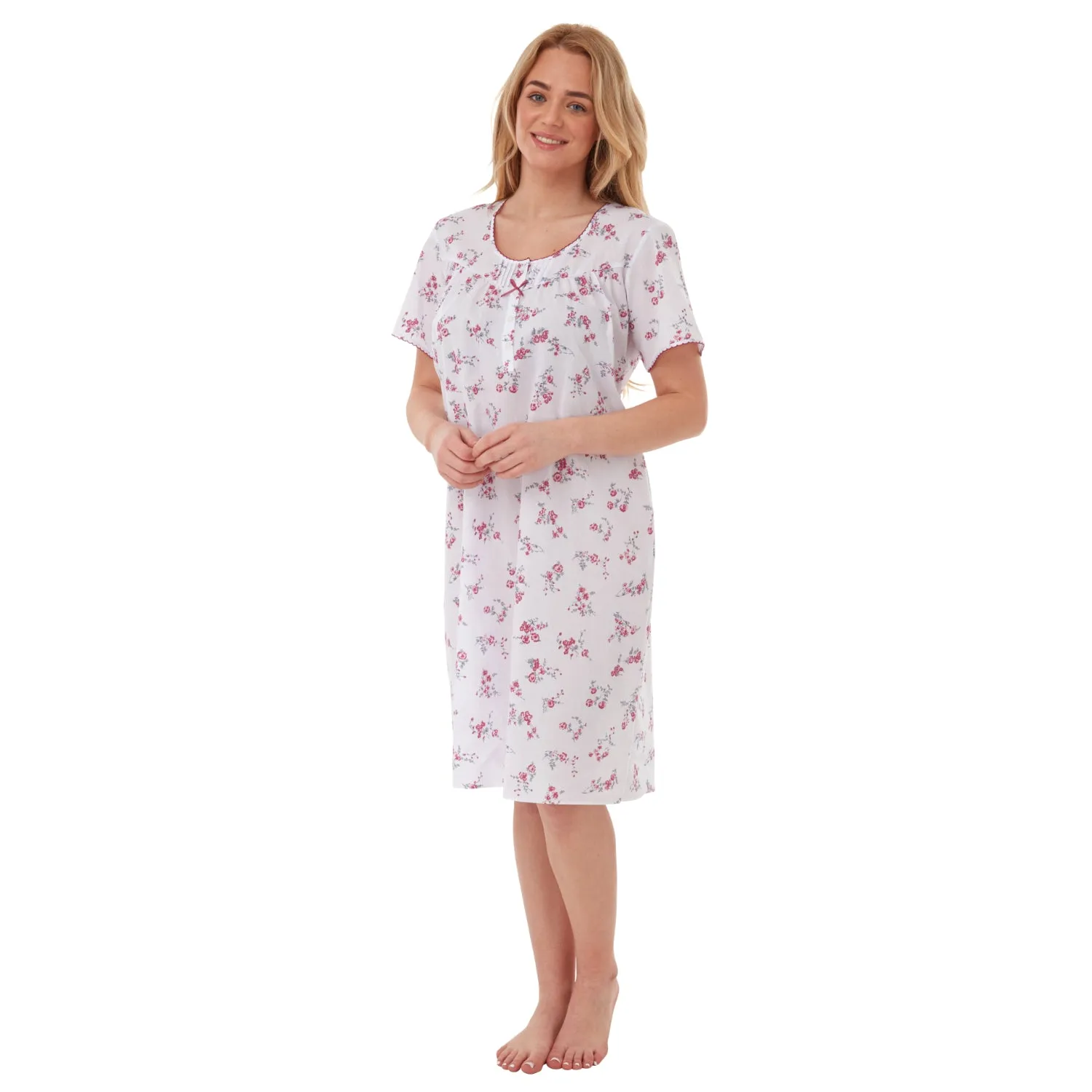 Lady Olga Short Sleeve Floral  Nightdress Sizes 10-32