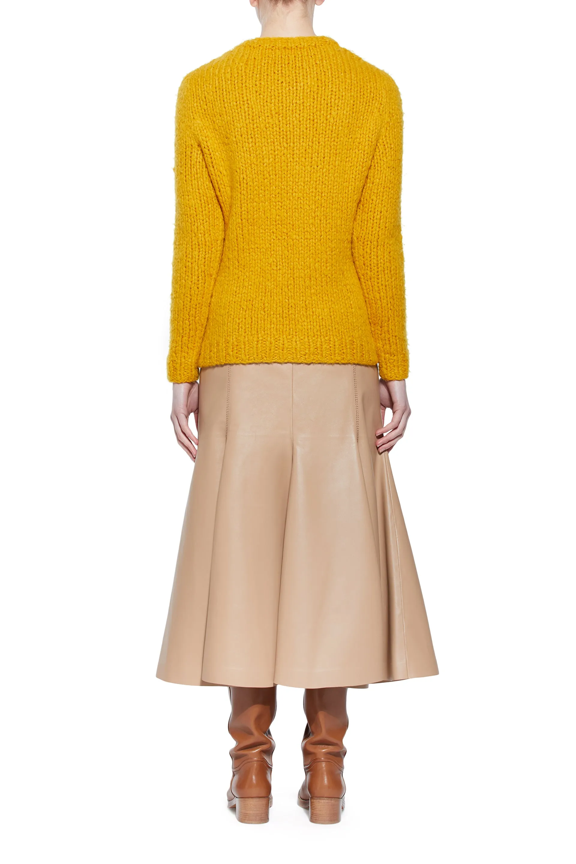 Lawrence Knit Sweater in Saffron Welfat Cashmere