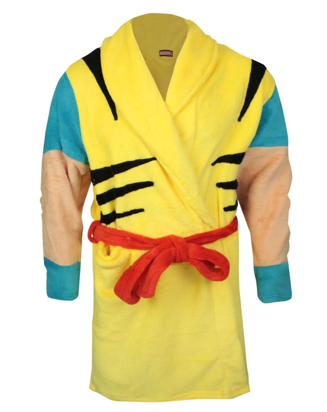 Marvel Wolverine Yellow Fleece Bathrobe