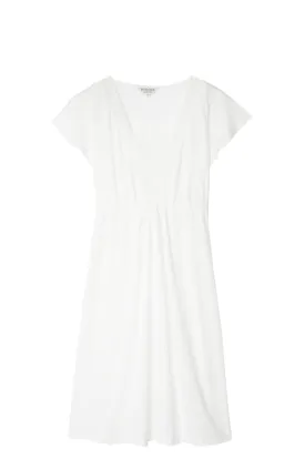 Maternity & Nursing Short Sleeve Jersey Nightdress - Antique White