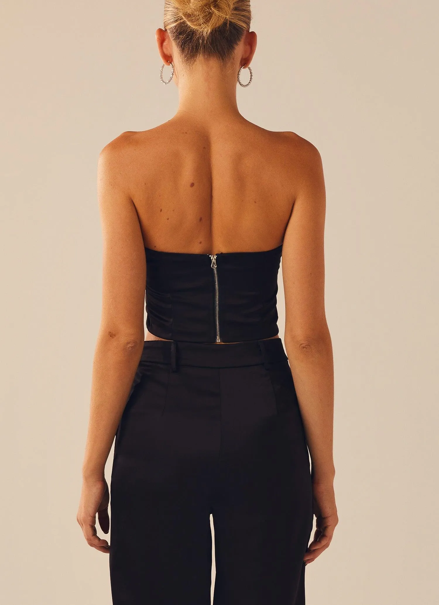 Meet At Midnight Bustier Top - Onyx