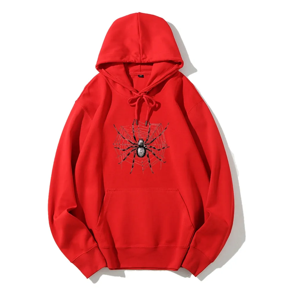 Mens Halloween Spider Graphic Hoodies