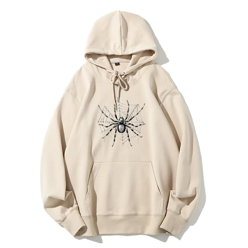 Mens Halloween Spider Graphic Hoodies