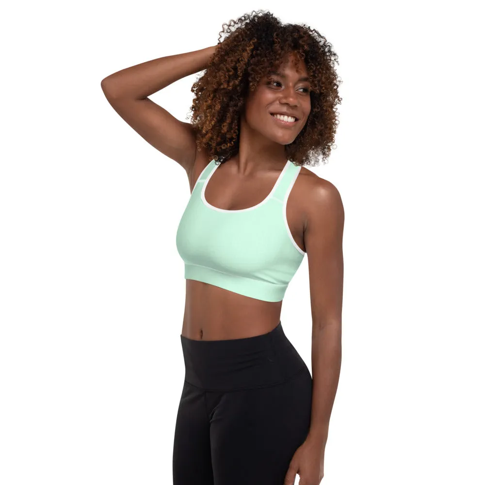 Mint Green Padded Sports Bra