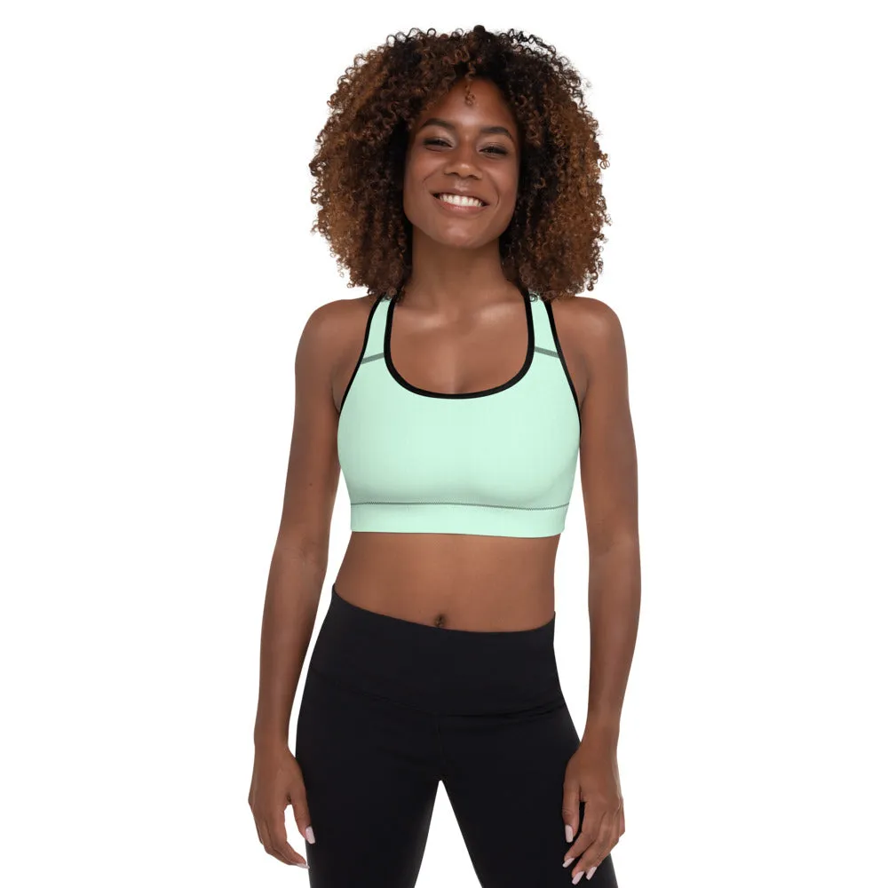 Mint Green Padded Sports Bra