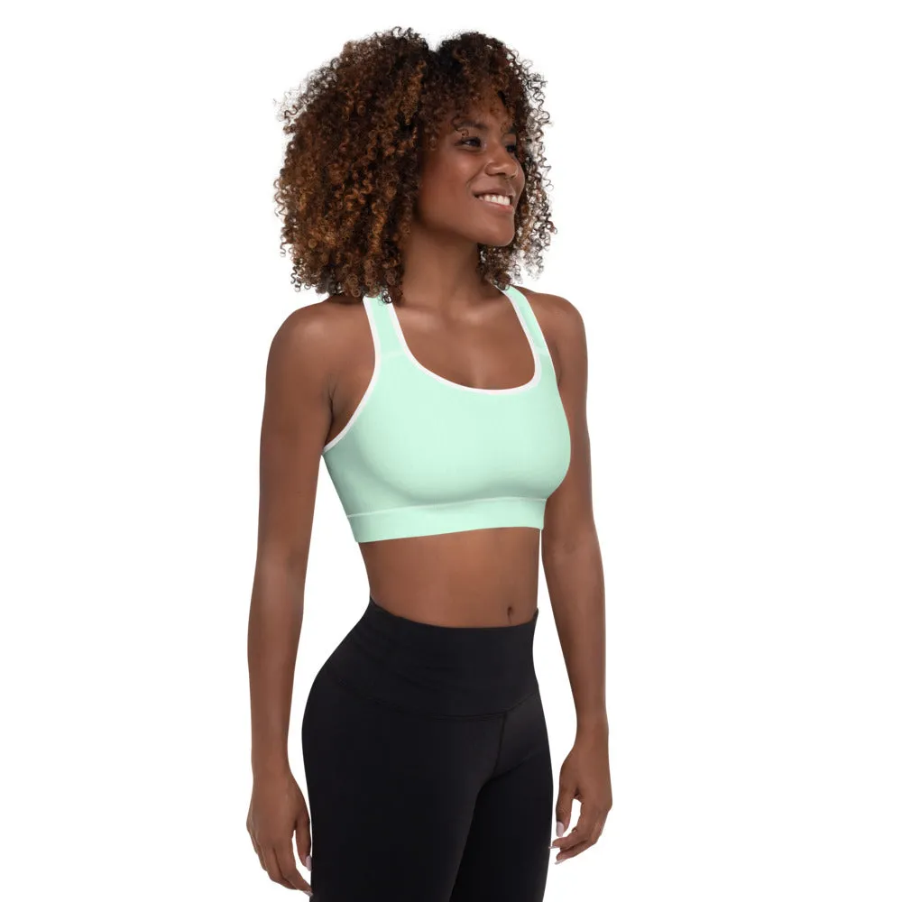 Mint Green Padded Sports Bra