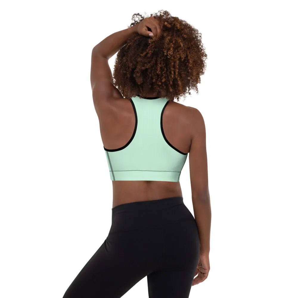 Mint Green Padded Sports Bra