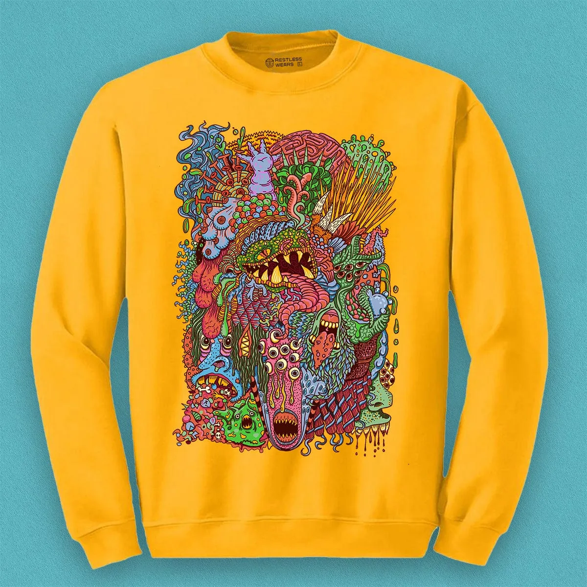 Monster Mash Jumper (Yellow / (M/L/XL)