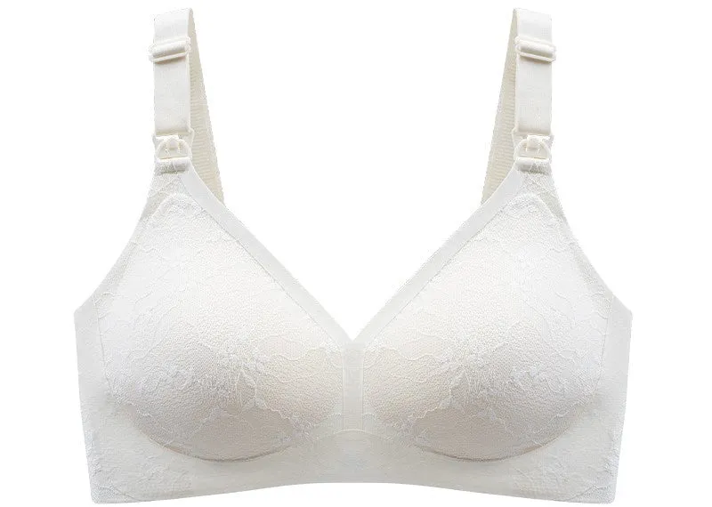 Non-wired nursing bra push-up top buckle maternity underwear during pregnancy and lactation to receive breast milk feeding bra