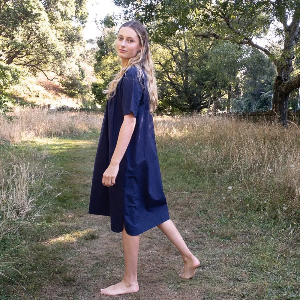 Organic Cotton Nightdress | Sunday Navy