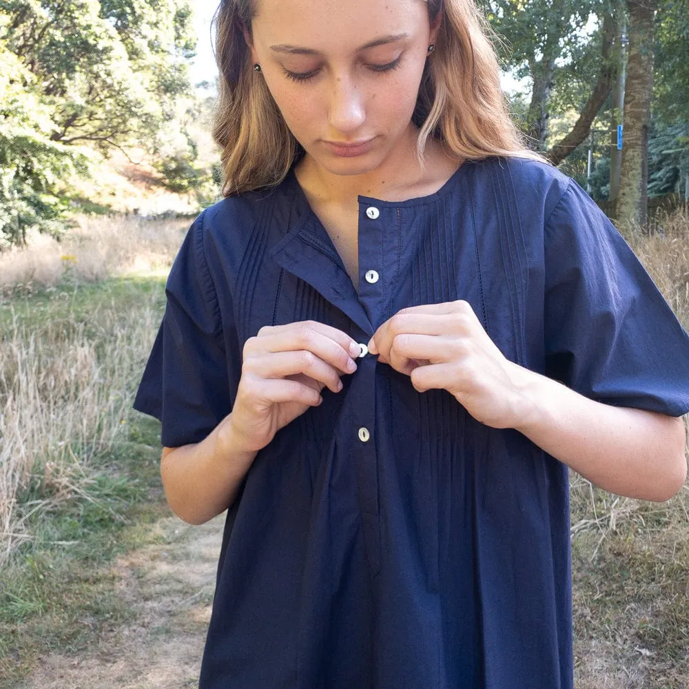 Organic Cotton Nightdress | Sunday Navy